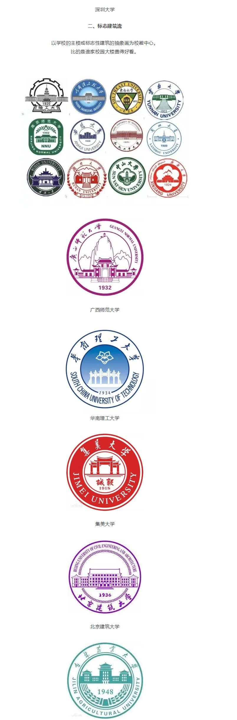 如此好看的大学LOGO，有你的母校吗？