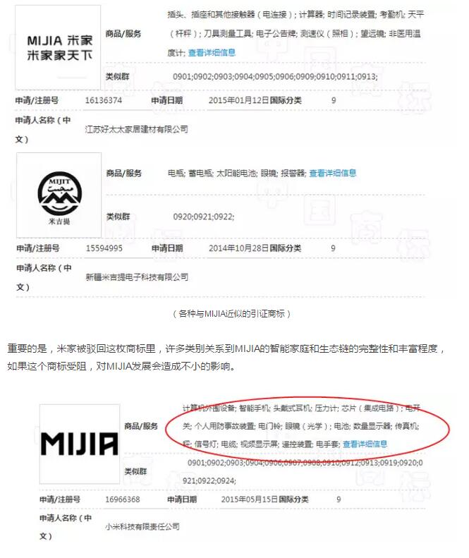 米家商标驳回!小米百亿电商梦将因商标争议终结吗? 米家商标驳回!小米百亿电商梦将因商标争议终结吗?
