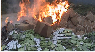 宁德集中销毁一批假冒口香糖 涉案金额逾800万元