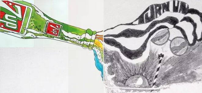 汽水商标设计图案欣赏 | 70s年代的惊艳靓丽七喜海报