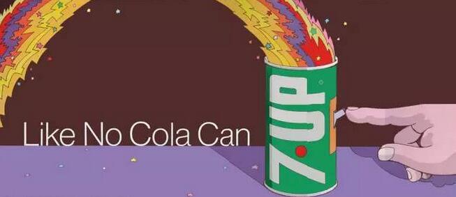 汽水商标设计图案欣赏 | 70s年代的惊艳靓丽七喜海报