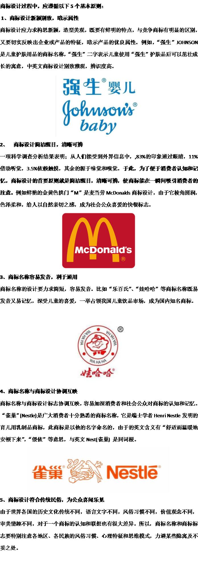 揭示：商标设计应遵循的5个基本原则