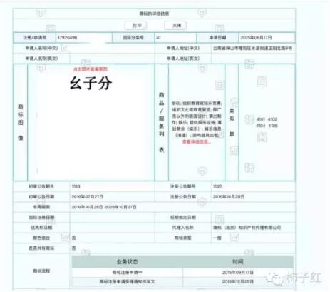 幺子分云南商标注册成功  永久落户云南保山